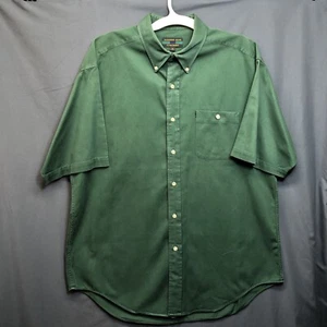 Alexander Julian Colours Short Sleeve Button Down Dark Green Men’s Shirt Size XL - Picture 1 of 9