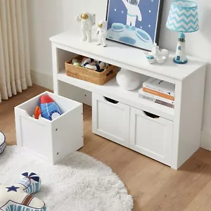 Kinderregal Spielzeugregal mit Rollen Aufbewahrungsbox Kleiderschrank SHL380W01 - Bild 1 von 10