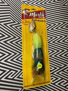 Muskie Bacon Airhead Inline Spinner - Soft Plastic Head - Pike Musky (1402AIR) - Picture 1 of 3