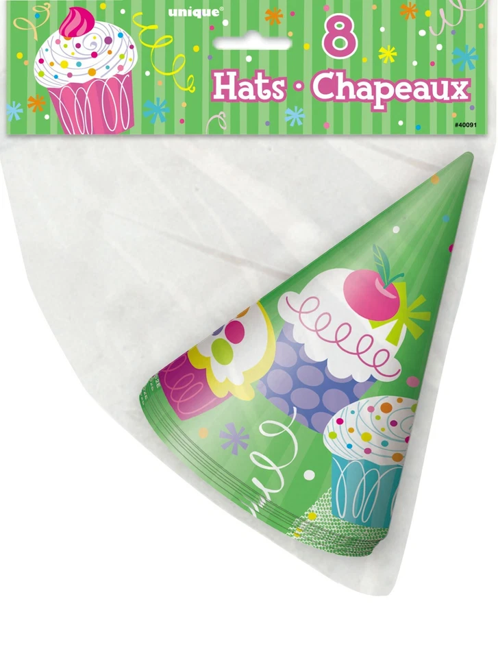 Sombrero Cupcake Fiesta Cumpleaños Fiesta Sombreros Cumpleaños Fiesta Suministro Decoración 8ct Foto 1 de 1