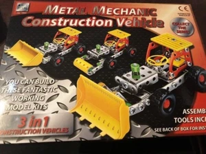 2 x METAL MECHANIC CONSTRUCTION VEHICLE 3 IN 1 SETS - Picture 1 of 2