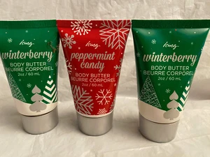 3 ICING BODY BUTTERS 2 Winter Berry & 1 Peppermint 2 oz each New Discontinued - Picture 1 of 4