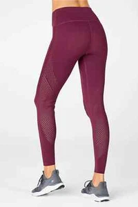 Fabletics Womens SculptKnit Leggings Size M /8 Red High Waisted Gym Activewear - Picture 1 of 9
