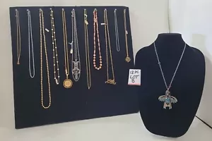 Costume Jewelry Vintage Lot 12 Necklace Charms, Chain, Beads Gold Tone & More B - Picture 1 of 24