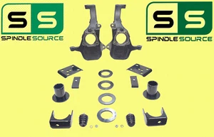 4"/7" DROP SPINDLES DROP RELOCATOR CUPS FLIP KIT FOR 19-22 Chevy/GMC 1500 - Picture 1 of 1