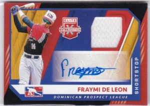 2021 Panini Elite Extra Edition Fraymi De Leon JERSEY AUTO R/C - Picture 1 of 1