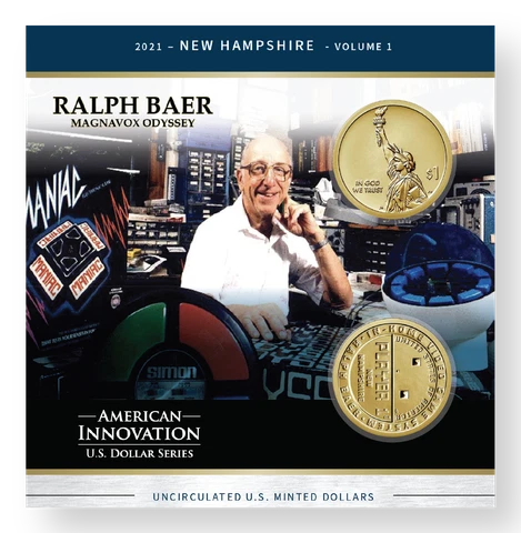 Video Game Console Inventor Ralph Baer 2021 Dollar Collection - New Hampshire Cover