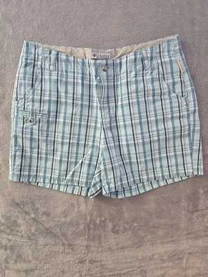 Pantalones Cortos Columbia Para Mujer a Cuadros Talla 12 Azul Blanco Informales Aire Libre Senderismo Foto 1 de 4