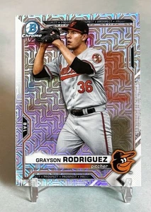Grayson Rodriguez 2021 Bowman Chrome Prospects #BCP-118 Mojo Refractor Orioles - Picture 1 of 3