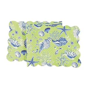 Corredor de mesa verde concha marina 14" x 70" - Imagen 1 de 1