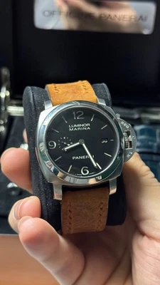 Panerai LUMINOR Marina 1950 3 Days 44mm Steel Black Dial Mens Watch PAM00312 - Image 1 of 4