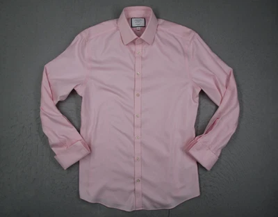 Camisa Charles Tyrwhitt Para Hombre 16/34 Rosa Sin Hierro Calce Extra Ajustado Puños Franceses Foto 1 de 4