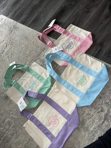 Trader Joe’s Mini Pastel Canvas Tote Bag Limited Edition 4 Bags - Picture 1 of 9