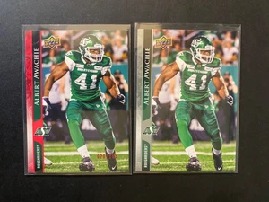 Albert Awachie (U of Toronto) - 2 CFL Card Package Deal inc. Serial #028/165 - Bild 1 von 2