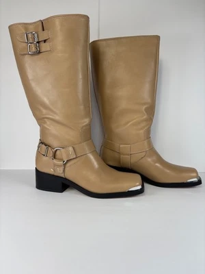 Dolce Vita Evi Women's Sz 9M Tan Leather Moto Boots - Image 1 of 4