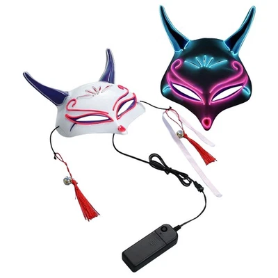 1Pcs Funny Fox Shaped Luminous Tassel Bells Halloween Mask Masquerade Cosplay - Image 1 of 3