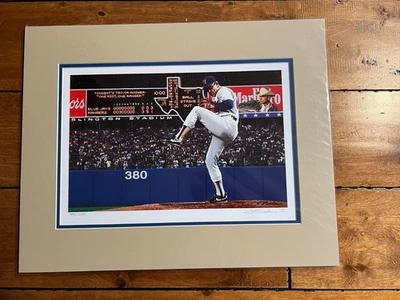 NOLAN RYAN Lithograph RANGERS /1500 Signed Bill Purdom artist 16x20" - Image 1 of 4