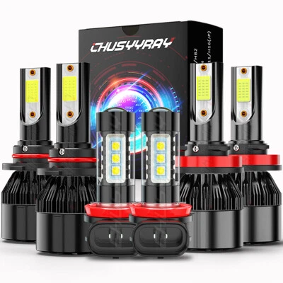 For Jeep Compass 2016 2017 2018 2019 2020 LED Headlight Fog Light 6000K Bulbs - Image 1 of 4