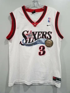 Rare VTG Nike Philadelphia 76ers ALLEN IVERSON 3 Swingman Jersey Men M Sewn - Picture 1 of 7