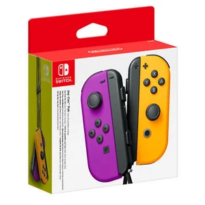 Nintendo Switch Joy-Con Coppia Controller Viola Neon/Arancione Originale JoyCon - Foto 1 di 3