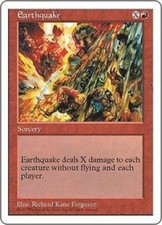 2X Earthquake NM MTG Fifth Edition 5th Magic