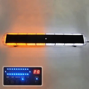 55" 108 LED Waterproof Emergency Warning Recovery Beacon Amber/White LightBar - Picture 1 of 8