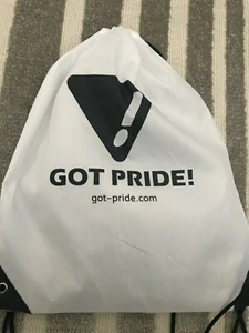 GOT PRIDE PROMO GAY LGBT PROMO DRAWSTRING CINCH BACKPACK TOTE BAG WHITE  - Picture 1 of 7