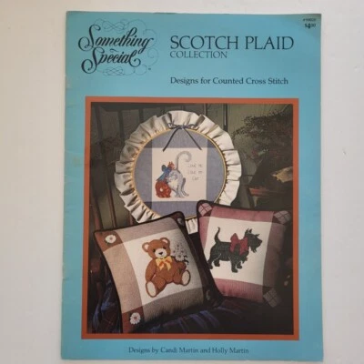 Scotch Plaid Collection Cross Stitch Patterns Something Special 90020 Cat Dog - Image 1 of 3