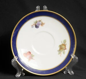 Schumann Arzberg Bountiful Echt Kobalt Untertasse 54 Bavaria E&R Obst Gold - Bild 1 von 3