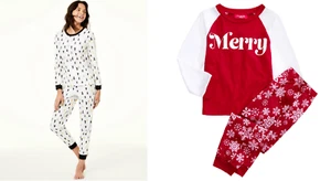 Family Pajamas Unisex Kids Boys or Girls Two-Piece Holiday PJs, Assorted Colors - Picture 1 of 7