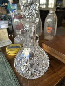 Royal Limited Brandy Wine Decanter 24% Lead Crystal, Czech Republic,11.5" Tall - Picture 1 of 7