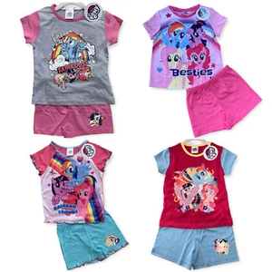 Girls My Little Pony Pyjamas Short Sleeve T-Shirt & Shorts Set Baby Age 2 -6 Yrs - Picture 1 of 4