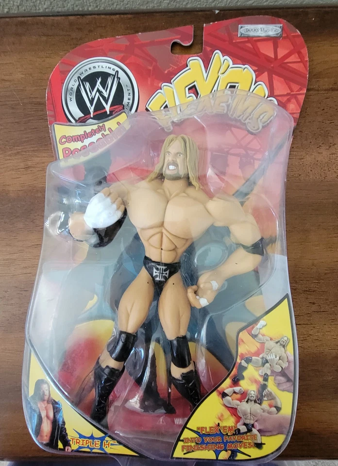RARE Jakks Flex'ems Vintage Hulk Hogan WWE Figure 90s Wrestling WWF