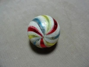 Czechoslovakia Mercury Glass Christmas Tree Bulb Ornament Pinwheel Candystripe J - Picture 1 of 8