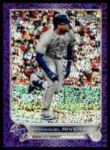Topps 2022 cromo púrpura moteado refractor/299 Emmanuel Rivera RC Kansas City - Imagen 1 de 2