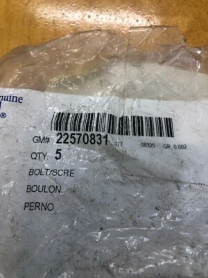 Chevrolet Beretta y Corsica 1992-1996 perno de montaje del motor; nuevo fabricante de equipos originales GM#22570831 Foto 1 de 3
