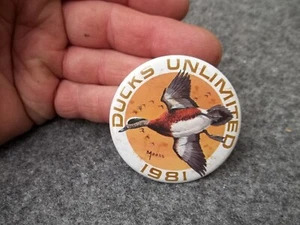 1981 Ducks Unlimited 1981 Pinback 2.25"OD FREE SHIP - Picture 1 of 2