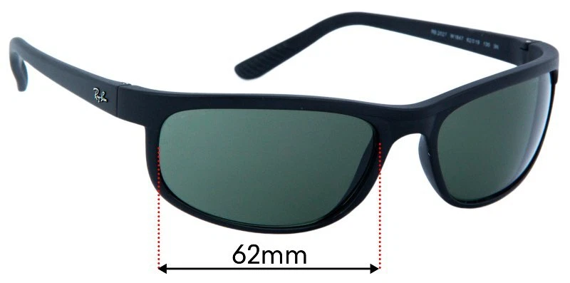 SFx Ersatz Sonnenbrille Gläser passend für Ray Ban RB2027 Predator 2 - 62 mm breit - Bild 1 von 1