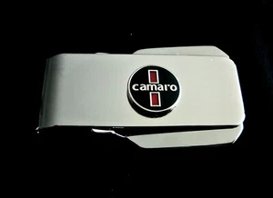 Camaro Silver Money Clip with Hinged Locking Back-Free Custom Engraving - Picture 1 of 3