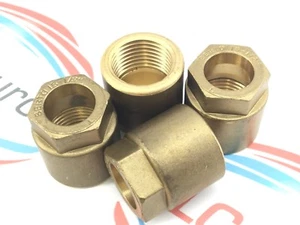 SERTO  15-1/2” G BRASS TUBE CONNECTION NUTS   4-PACK - Picture 1 of 1