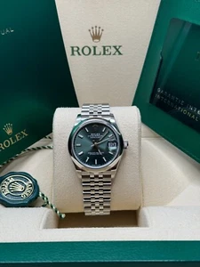 Rolex Datejust 31 2023 Mint Green Index Dial Stainless Steel Smooth Jubilee - Picture 1 of 10