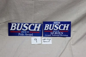 vtg lot 2 Busch pole award shiny rare NASCAR Grand National racing decal sticker - Picture 1 of 4