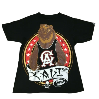 Camisa Fatal Clothing Cali Grizzly Bear Talla Mediana NEGRA California Streetwear Foto 1 de 4