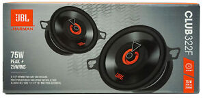 NEW JBL Vibrant CLUB 322F 3.5" 2-Way Car Coaxial Speakers Silk Tweeters Pair