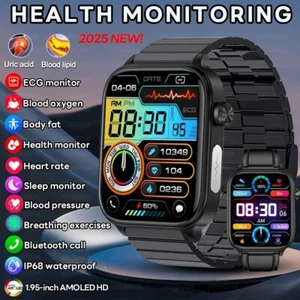 EKG + PPG Medical Grade Smartwatch Bluetooth Anruf Herzfrequenz Blutdruck Körper - Bild 1 von 6