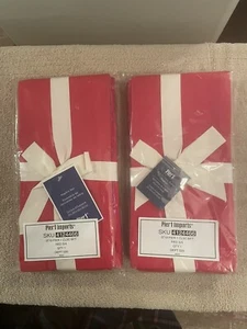 Set of 2 Pier 1 Imports Red Cloth Napkins Linen Blend 20" x 20" - Picture 1 of 3