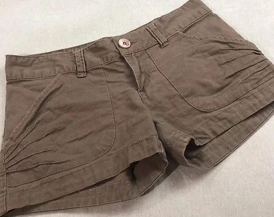 Pantalones Cortos Informales Op Para Mujer Talla 1 Caqui Marrón Detalles Bolsillo Detalle Botón Junior  Foto 1 de 4