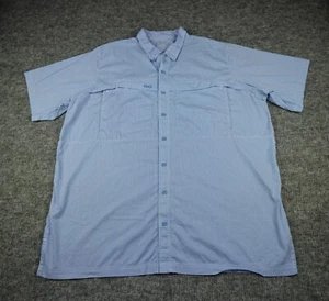 Game Guard Shirt Mens 3XL Blue Plaid Outdoors Button Up UPF30+ Vented Fishing- - Picture 1 of 12