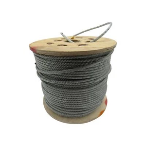 Galvanised Steel Wire Rope Cable 3MM 6x7 (100M Reel 6 x 7 Rigging Marine) - Picture 1 of 7