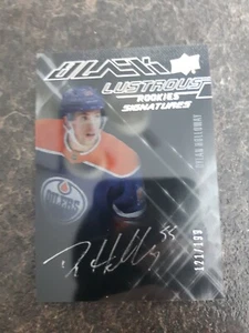 2022-23 Upper Deck Black Lustrous Rookies Signatures 121/199 Dylan Holloway - Picture 1 of 2
